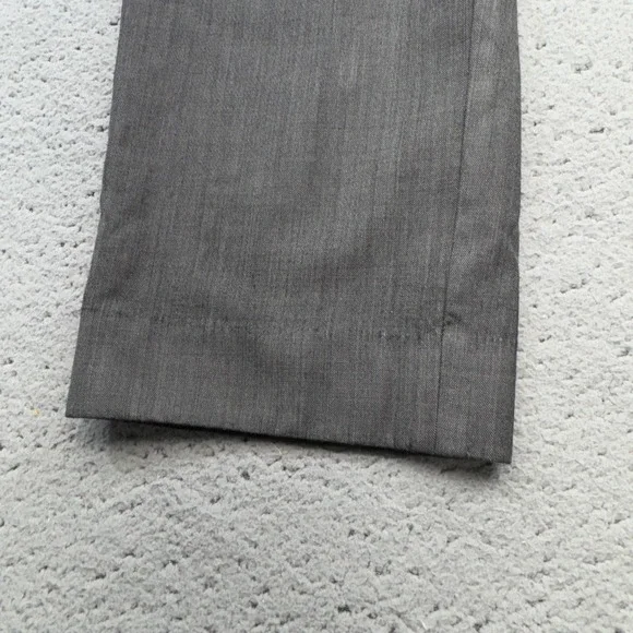 Balmain Pants Mens 38x29 Gray Dress Wool Trousers Super 120s Slim Fit Flat Front